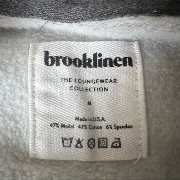Brooklinen Men’s Grey Dekalb Pullover Half Zip Sweatshirt M - Picture 3 of 4